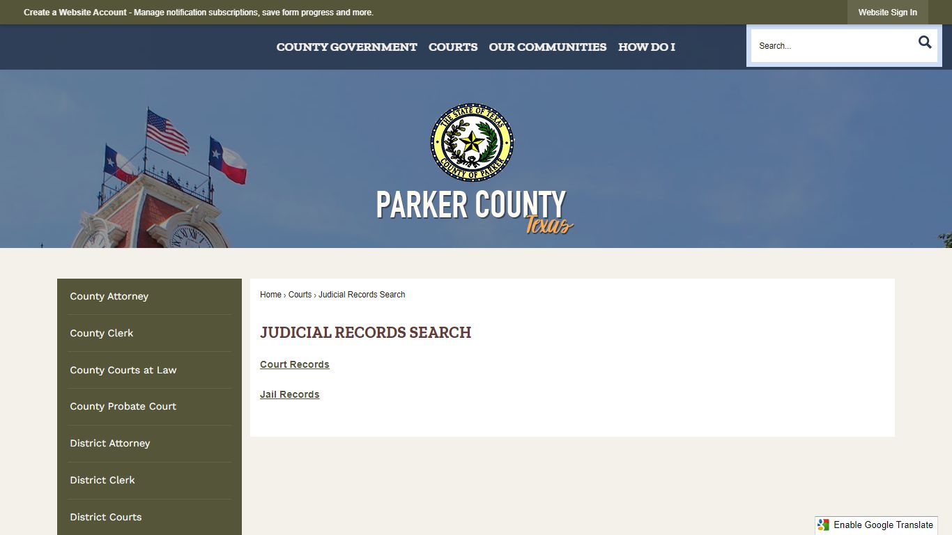 Judicial Records Search | Parker County, TX - Official Website